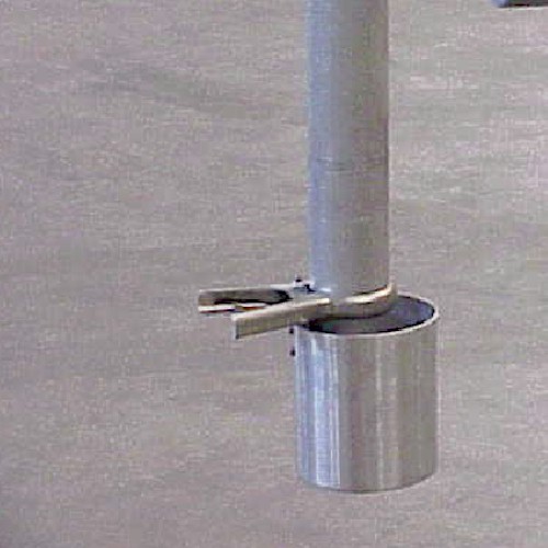 A Drip Bucket clamped onto the end of a loading arm