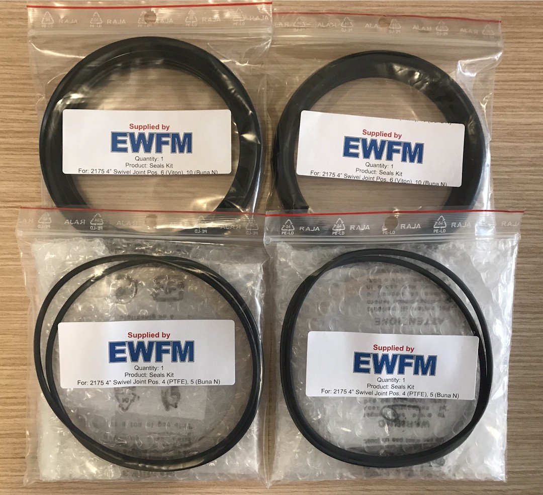 4 Seal Kits for a 4” 2175 Swivel Joint