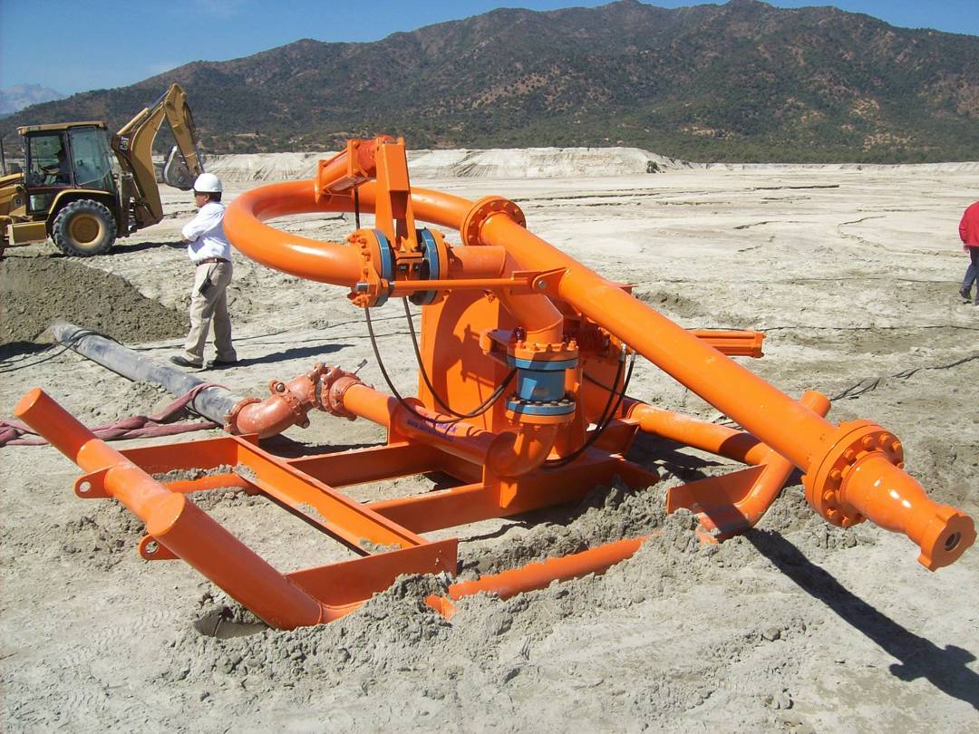 6-Engineered-Swivel-Joints-in-Blue-supplied-for-Hydro-Mining-in-the-Atacama-Deser