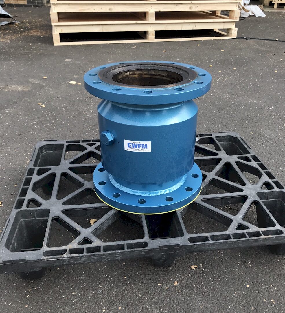8” Engineered Swivel Joint painted in hammerite blue