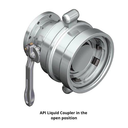 API Liquid Coupler in the open position