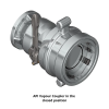 API Vapour Coupler in the closed position