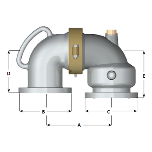 Dimensions of the Model 2289 Check Valve