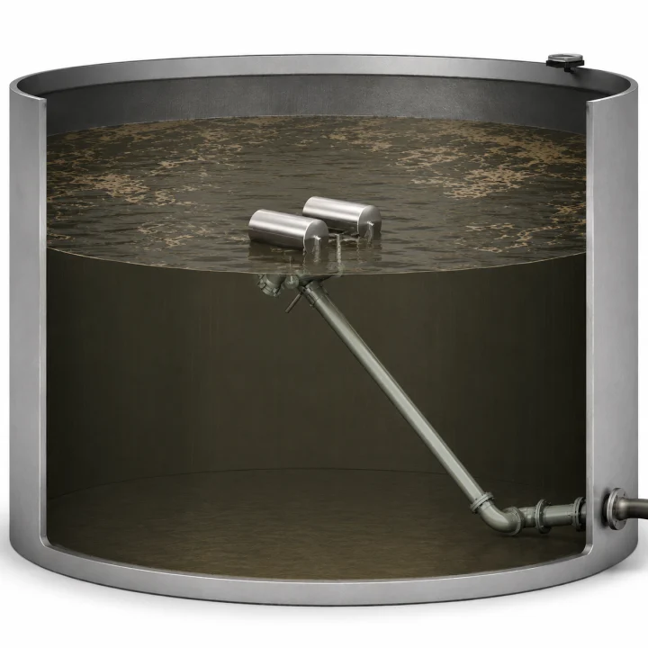 Example of the Single Arm Floating Suction Unit in a Stoage Tank