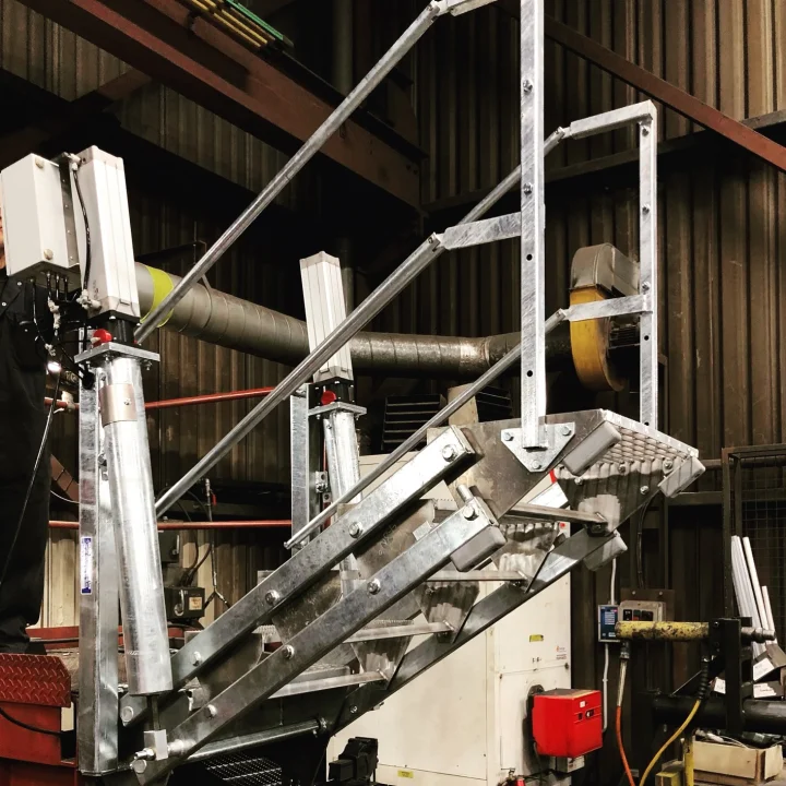 Folding Stair Unit before being shipped