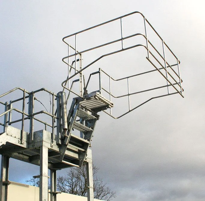 The EWFM Folding Stair with option safety cage