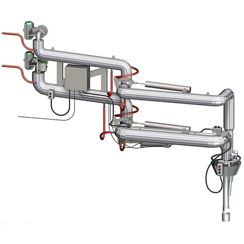 Long Range Top Loading Arm Jacketed with Rigid Vapour Return Model 2902 Jack