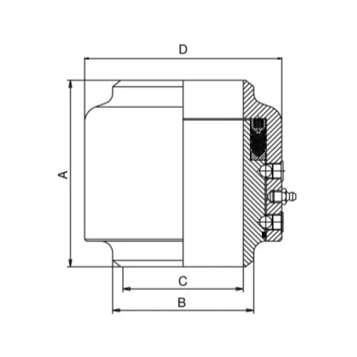 Model 2714 Swivel Joint Dimensions