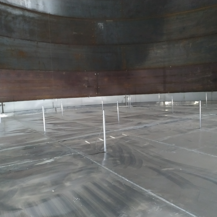 The pontoon variation of the Internal Floating Roof installed inside a storage tank