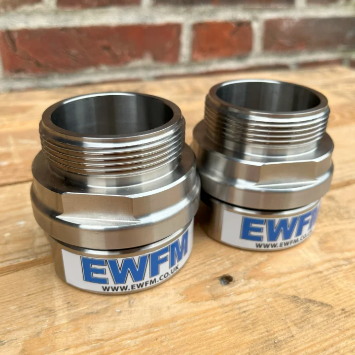 Two 2" Hose Swivel Joints with a 2 inch Female-Male BSP threaded connection