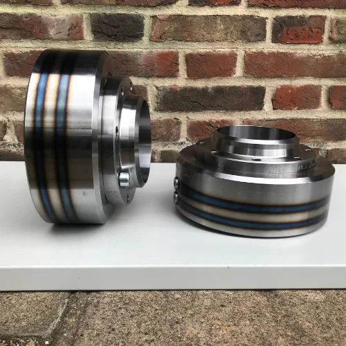 Two Model 3996 series Swivel Joints manufactured in carbon steel