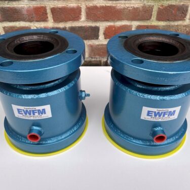 Two 3” Engineered Heat Jacketed Swivel Joints painted in Hammerite Blue