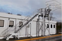 Folding access stairs