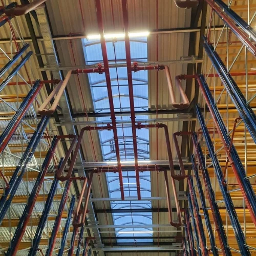 A set of EWFM Swivel Joint Scissors welded onto pipework