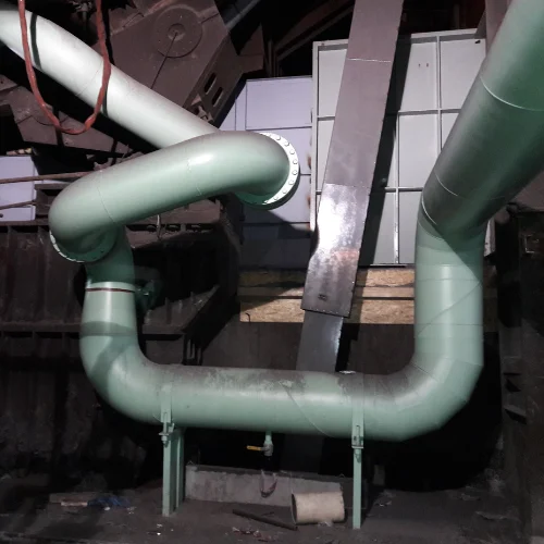 Large Bore Swivel Joint Scissors welded into pipework