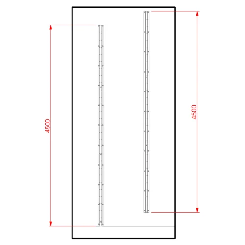 Side view with dimensions of the Tank Baffle