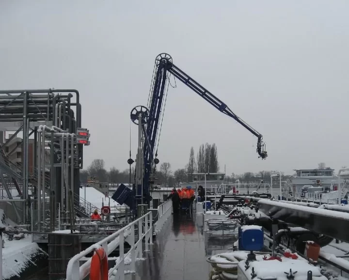 Atlanta Marine Loading Arm installed during wintery conditions
