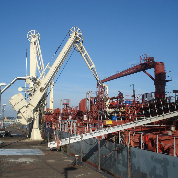 The Atlanta Marine Loading Arm during the filling process on a water tanker