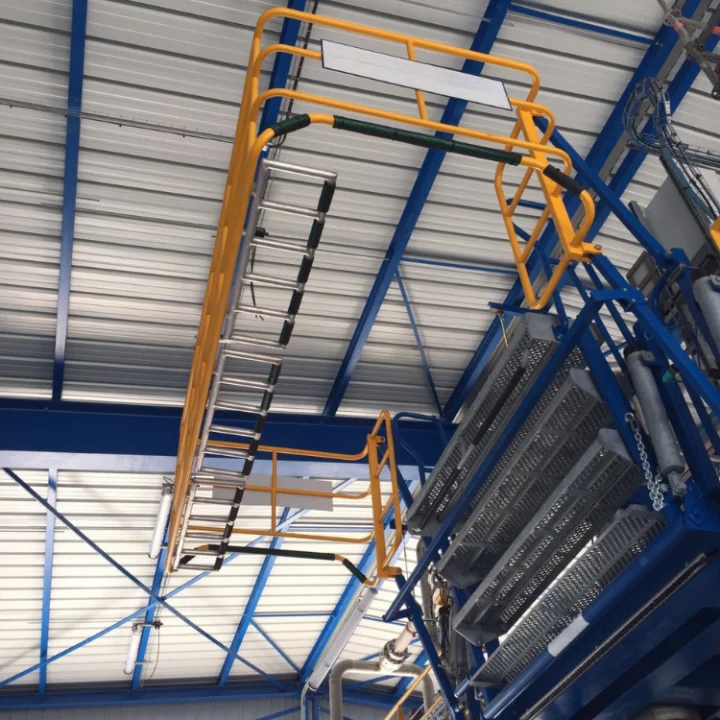 Painted Wide Folding Stairs to customers specification