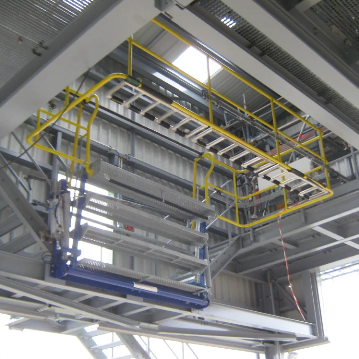 The Wide Folding Stairs with Safety Cage