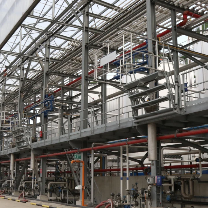 Two Wide Folding Stairs built into an existing gantry unit