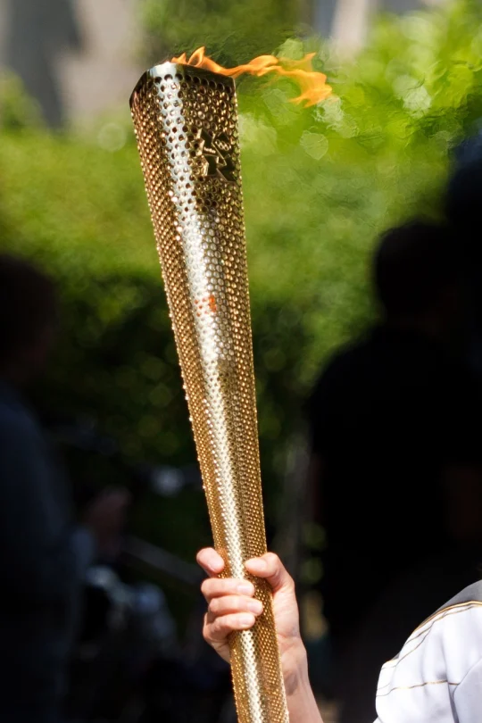 Olympic Torch being carried
