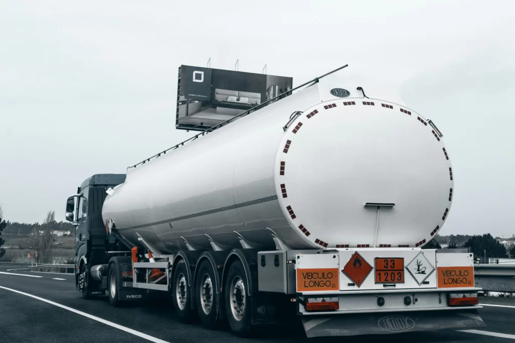 Typical Road Tanker that would require Top Filling & Safety Access Systems to access it